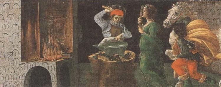 Sandro Botticelli St Eligius shoeing the detached leg of a horse China oil painting art